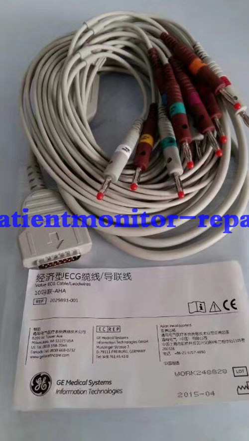 MAC 1200 ECG मशीन के लिए GE Volue ECG Cable / Leaswires 2019893-001